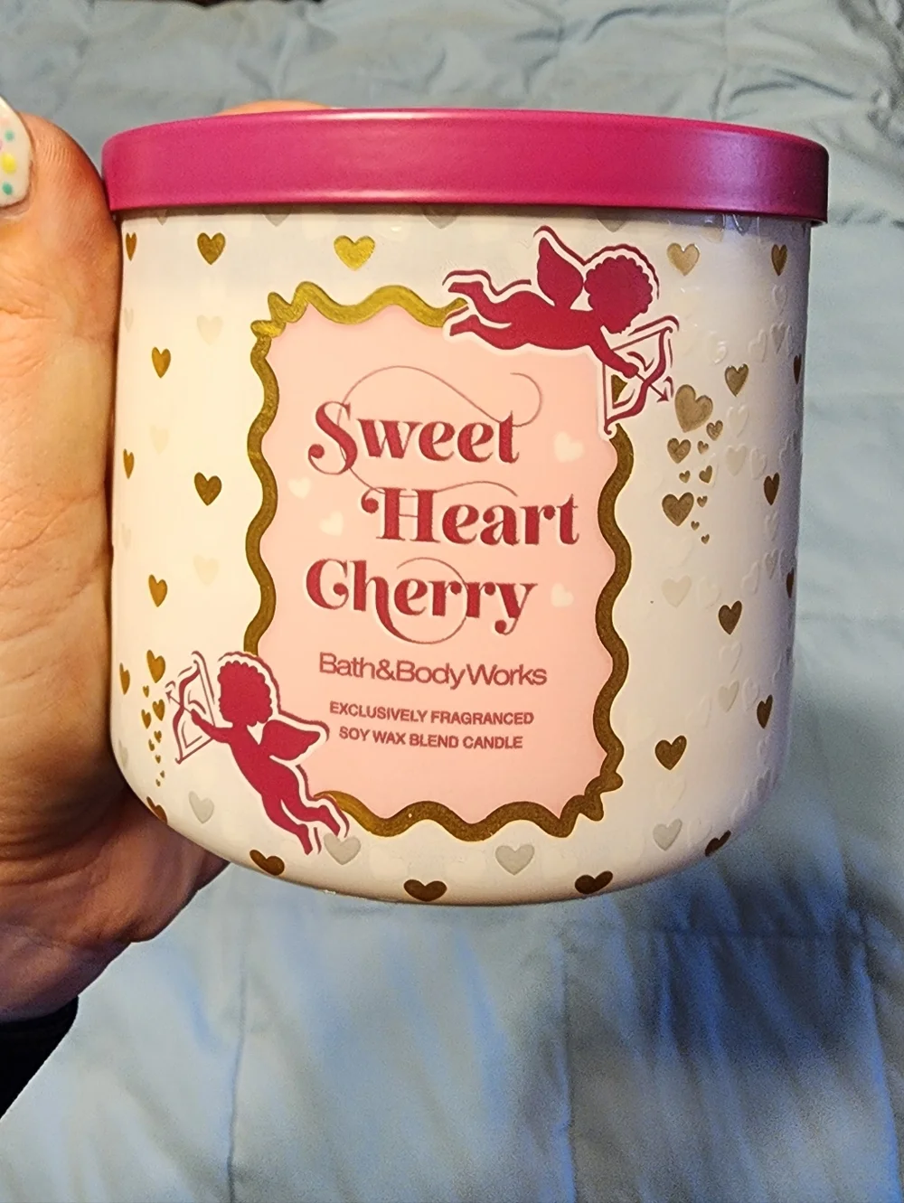 New Bath & Body Works Sweet Heart Cherry 3 Wick Candle - Picture 1 of 2